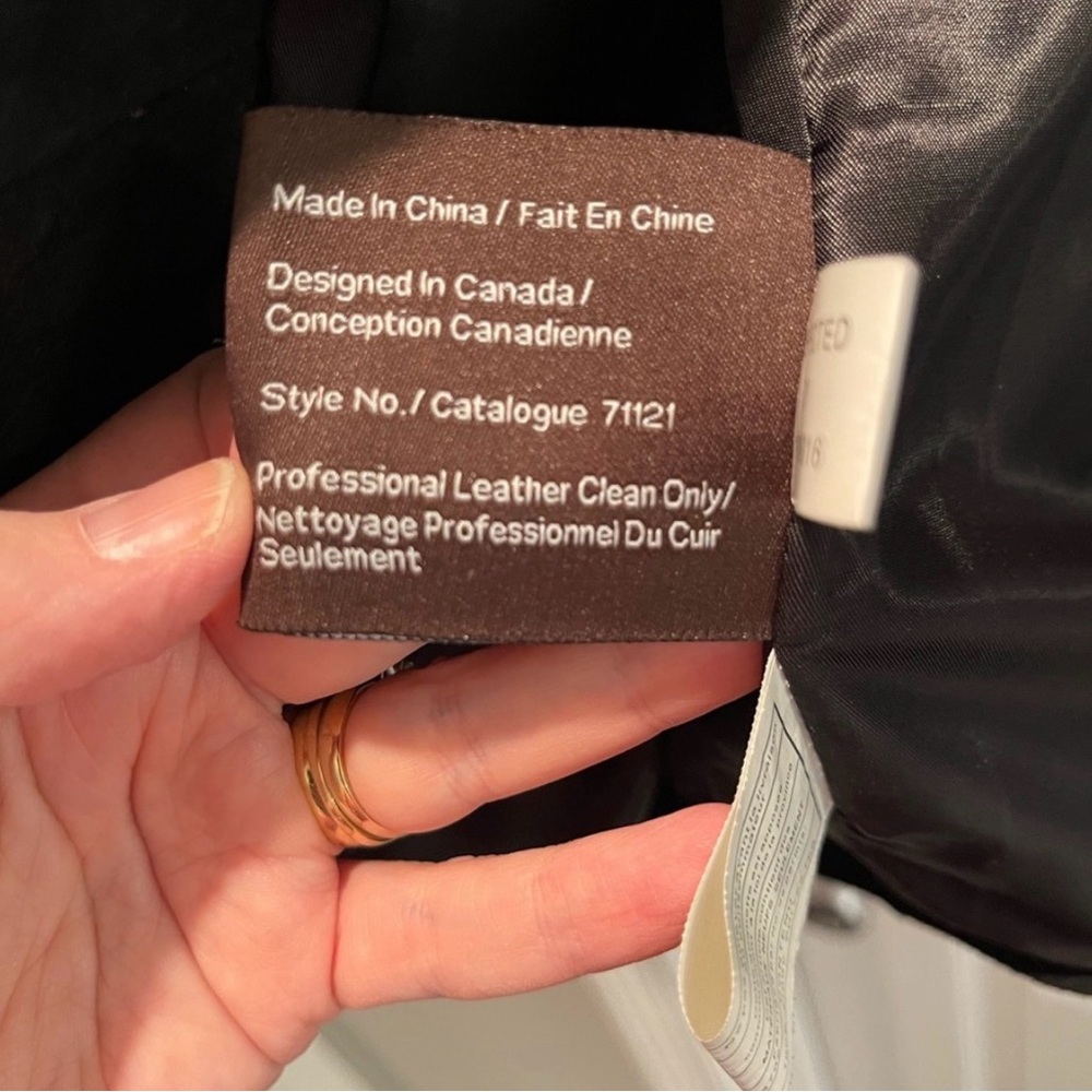 Danier Women's Black Suede Leather Jacket - Picture 6 of 9